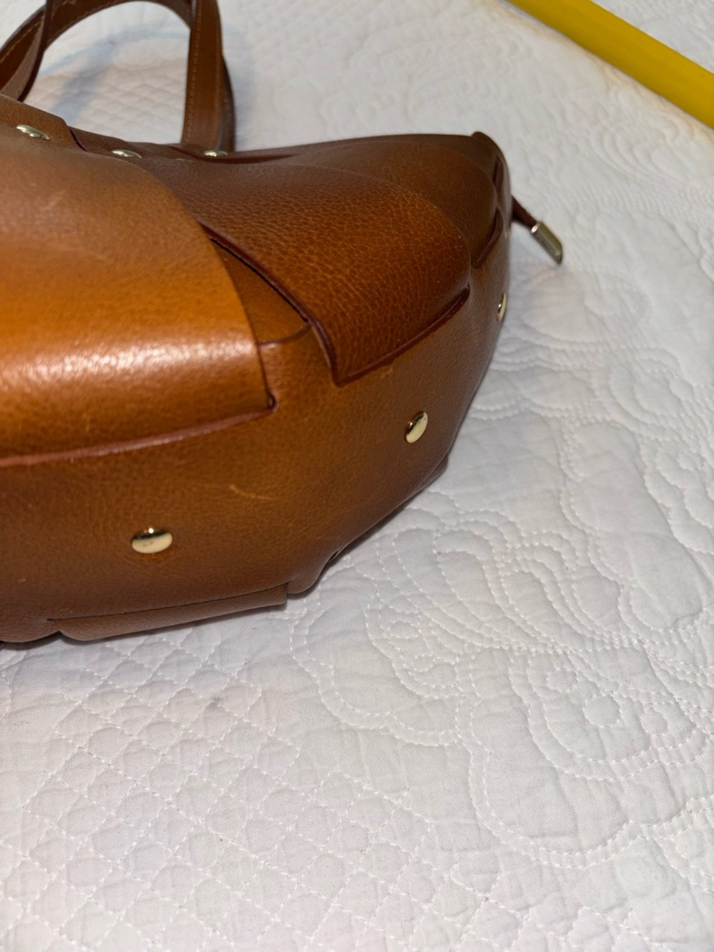 Cute classy leather Women’s Brown Leather Tote Handbag - Picture 5 of 9